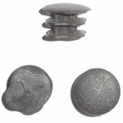 3/4" Outside Diameter Internal Snap-in End Caps - TEXTURED Matte Black Surface