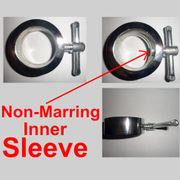 Chrome Olympic Low Profile Collars - only 1" wide - with Non-Marring Inner Sleeve protects your bar! (1 pair)