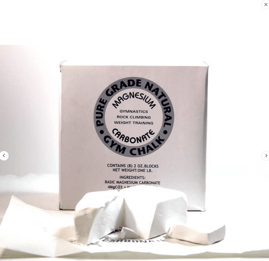 Gym Chalk Single 2oz Block Gymnastics, Powerlifting, Weight