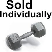Hex Dumbbells Gray Cast Iron 95 lbs