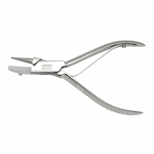  Nylon Jaw Flat/Round Nose Plier - Full Size Conventional Handle