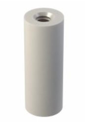 1/4-20 ID X 1/2" OD X 1/4" L Round Red Nylon Threaded Spacer