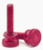1/4-20 X 1-1/2 Knurled Thumb Screw Red Nylon