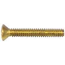 1/4-20 X 2-1/4 OVAL SLOT MACH SCREW BRASS
