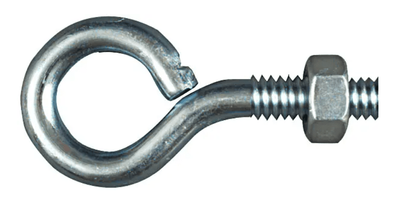 1/4 X 2 <B/>'Short Stem'</B> Eye Bolt Zinc