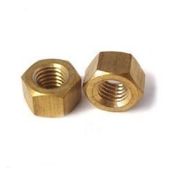 1-8 FINISHED HEX NUT BRASS  