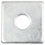 1" Square Washer Hot Galvanized (1-1/16 ID X <B/>3" X 3" X 3/8"</B> THK)