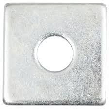 1" Square Washer Hot Galvanized (1-1/16 ID X <B/>4" X 4" X 1/4"</B> THK)