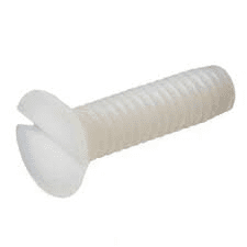 10/24 X 3/4 Flat Head Slotted Machine Screw Nylon