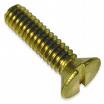10/24 X 7/8 FH SLOT MACH SCREW BRASS