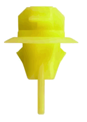  #10112   Yellow Nylon Moulding Clips  9mm Hole Size, 17mm Stem Length