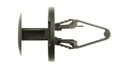 #10371 Push Type Retainers  (8.5mm) Hole Size, 5mm - 7mm Panel Range, 19mm Flange, 16mm Stem 