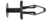#10372 Push Type Retainers  8.5mm Hole, 20mm Flange, 24mm Stem 