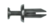#10686 Fascia Retainer Black Nylon 5mm Hole, 12mm Stem 