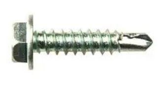 #1078   Hex Wash Self-Drilling Tek Screw Zinc    8-18X3/4