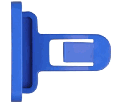 #12517  Blue Nylon Flare Bumper Clip  13mm x 26mm Head, 24mm Stem