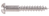 #14 X 2 ROUND HEAD SLOTTED WOOD SCREW ALUMINUM