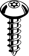 14 X 3 BUTTON TORX PIN HEAD SMS <I/><B/>STEEL ZINC PLATED</B></I>