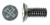 2-56 X 3/16 FH PHIL UNDERCUT MACH SCREW ZINC