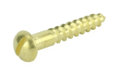 2 X 1/4 RH SLOT WS <B/>BRASS PLATED</B>