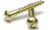 2 X 1/4 RH SLOT WS <B/><I/>BRASS PLATED</I></B>