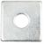 3/8" Square Washer Hot Galvanized (7/16 ID X <B/>2" X 2" X 1/4"</B> THK)