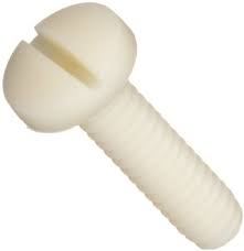 4/40 X 3/16 Pan Head Slotted Machine Screw Nylon