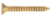 4 X 3/4 FH PHIL SMS <B/><I/>BRASS PLATED</B></I>