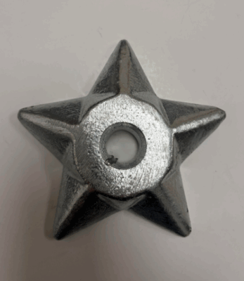 5" <B/>(5 POINT)</B>  (5/8" ROD SIZE) STRUCTURAL STAR BUILDING RETAINING WASHERS           