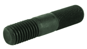 5/8-11X13" DOUBLE ENDED STUD F1554 GRADE 55 PLAIN STEEL  (3" THREAD EACH END) WITH (1) A563 HVY HEX NUT AND (1) F436 FLAT WASHER TACK WELDED AT 2" FROM BOTTOM OF ONE END