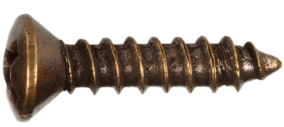 5 X 1/2  OVAL PHIL SMS <B/><I/>ANTIQUE BRASS PLATED</I></B>