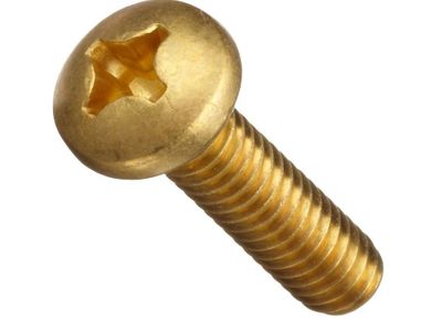 6/32 X 3/16  PAN PHIL MACHINE SCREW BRASS