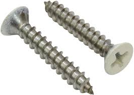 6 X 1-1/2 Flat Head Phillips SMS Zinc Plated With <B/>White Painted Heads</B>