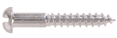 #6 X 1/2 ROUND HEAD SLOTTED WOOD SCREW ALUMINUM