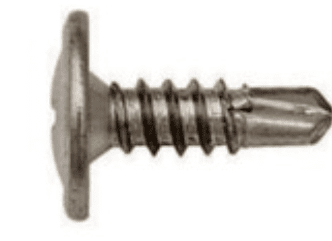 #6185 Oval Phillips Washer Head Wheel Opening Moulding Tek Screw Chrome Finish  (GM)  #8 X 1/2 