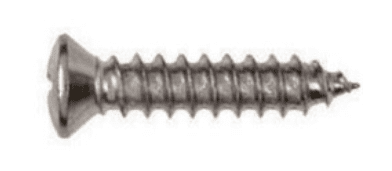  #6402 Oval Phil Sheet Metal Screw (Undersized Head) Chrome Finish  #8 X 1 