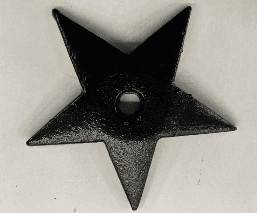 71/2" (5 POINT) STRUCTURAL STAR BUILDING RETAINING WASHERS PAINTED BLACK