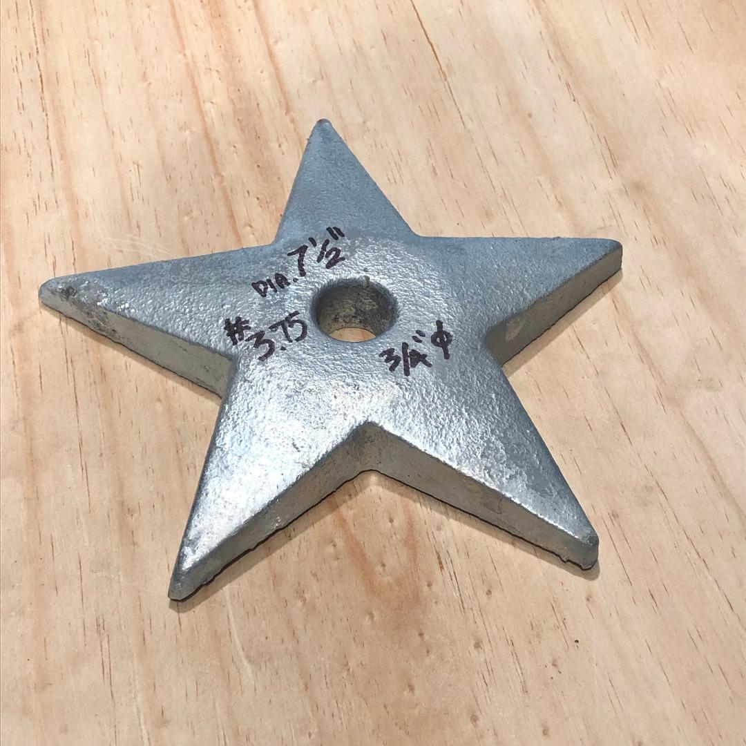 71/2" (5 POINT) STRUCTURAL STAR BUILDING RETAINING WASHERS