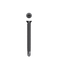 7 X 1 Trim Head Phillips Self-Drill Drywall Screw Black  (100'S)  