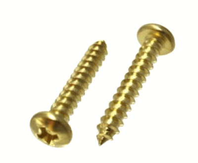 8 X 1-1/4 PAN PHIL SMS <b/><i/>BRASS PLATED</B></I>