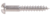 #8 X 1 ROUND HEAD SLOTTED WOOD SCREW ALUMINUM