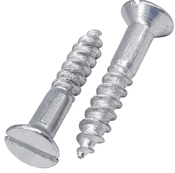 <B/>FLAT HEAD SLOTTED</B> WOOD SCREWS ALUMINUM