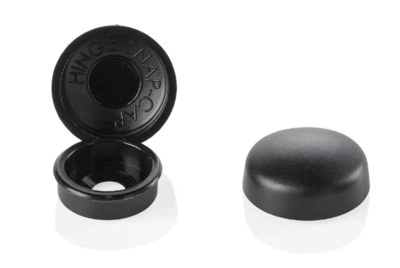 HINGED SCREW COVER-BLACK