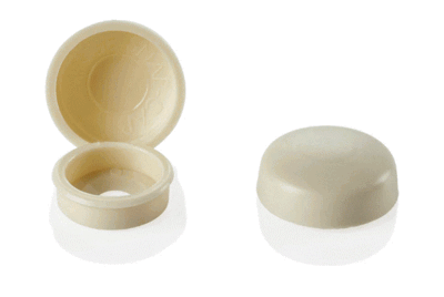 HINGED SCREW COVER-CREAM