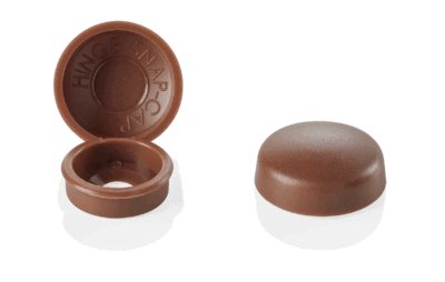 HINGED SCREW COVER-MAHOGANY