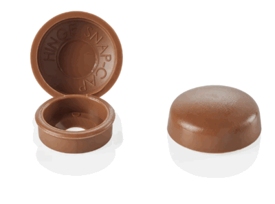 HINGED SCREW COVER-TEAK