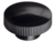 KNURLED BLACK PLASTIC KNOB WITH 10-32 INTERNAL BRASS THREAD