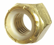 NYLON INSERT LOCKNUTS (STOP NUTS) BRASS <I/>(Regular and Heavy Patterns)</i>