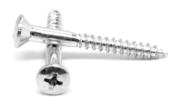 <B/>Oval Head Phillips</B> Wood Screws Zinc Plated / Nickel Plated / Brass Plated