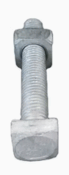 SQUARE HEAD MACHINE BOLT WITH SQUARE NUT HOT GALVANIZED